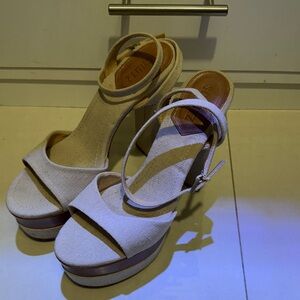 Schutz KAILA PLATFORM FABRIC SANDAL